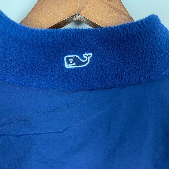 Vineyard Vines Fleece 1/4 Snap Pullover Mens Large Blue Harbor Shep Shirt Jacket - Picture 11 of 16
